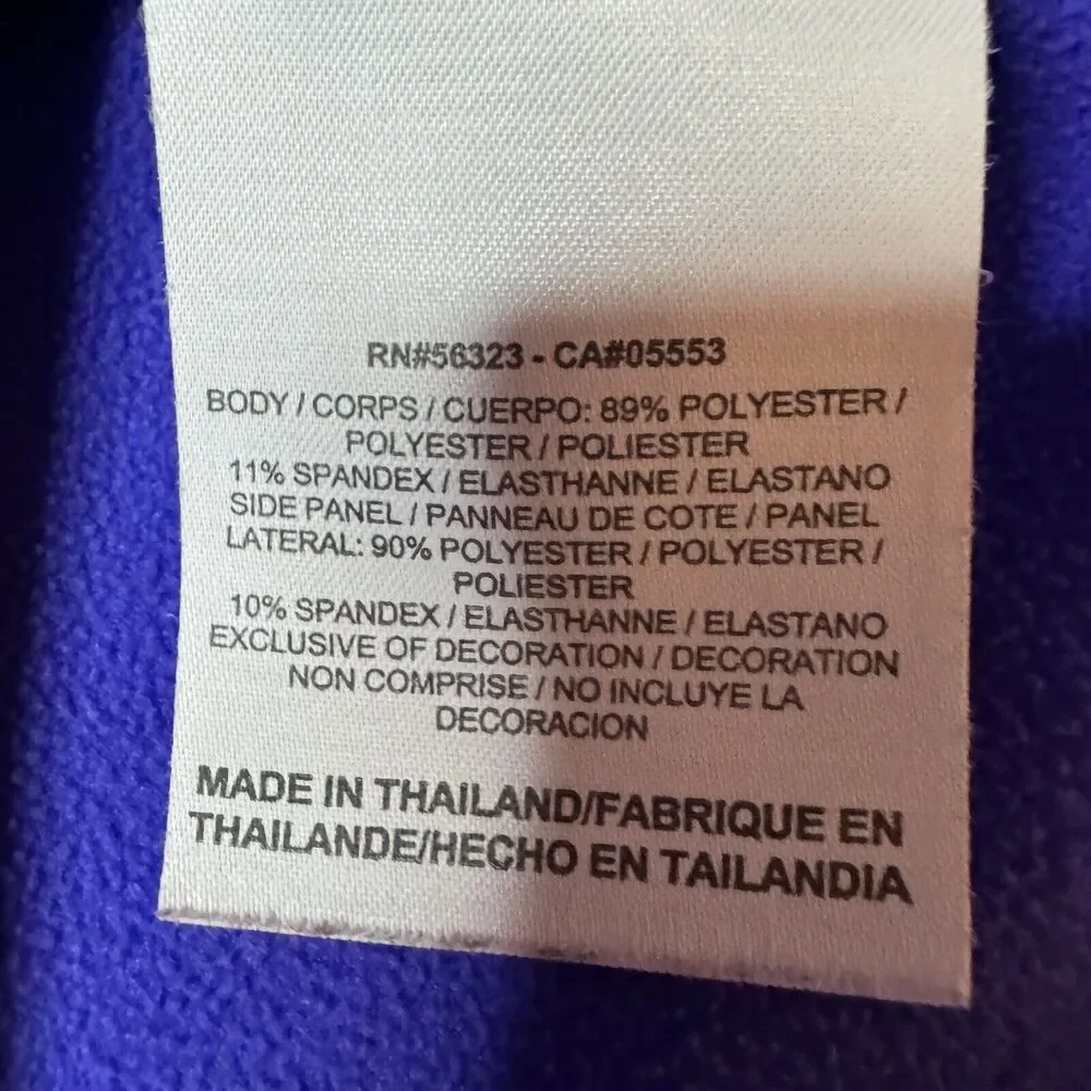 Nike Dri Fit Women's 1/2 Zip Large Purple Long Sleeve Shirt Running Activewear